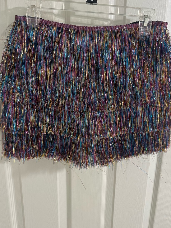 Nasty Gal Dresses & Skirts - Nasty Gal Multicolor Metallic Fringe Mini Skirt